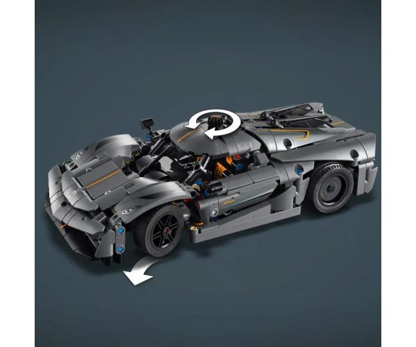 LEGO® Technic: Koenigsegg Jesko Absolut mașină hiper gri (42173)