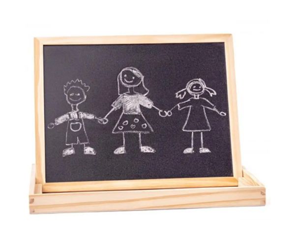 Tabel magnetic două părți cu animale set cu ramă din lemn - Woodyland