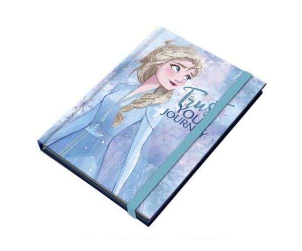 Frozen 2: Caiet pentru notițe cu elastic mai multe variante 10x13,5cm