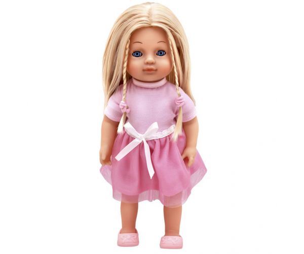 Dolls World: Păpușa Charlotte care vorbește în română, în rochie roz