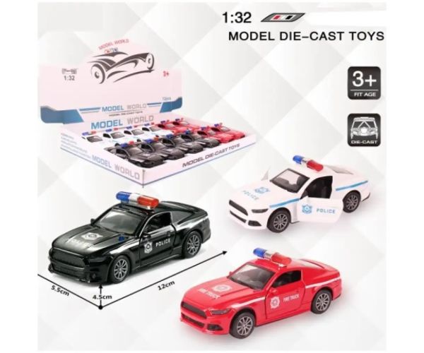 Ford Mustang de poliție auto model metal mai multe variante 1/32