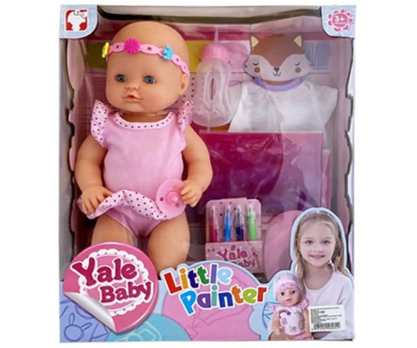 Jenny: Păpușă face pipi set de marker textil lavabil și rochie desenabilă în două versiuni