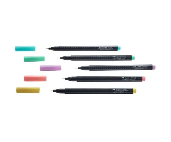 Faber-Castell: Grip 0,4mm pastel marker subțire set 5 bucăți