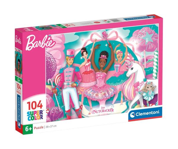 Barbie și puzzle-ul Dădaca Super Color 104 bucăți - Clementoni
