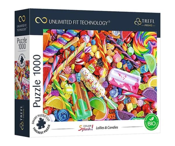 Color Splash Bomboane și acadele 1000 bucăți UFT puzzle - Trefl
