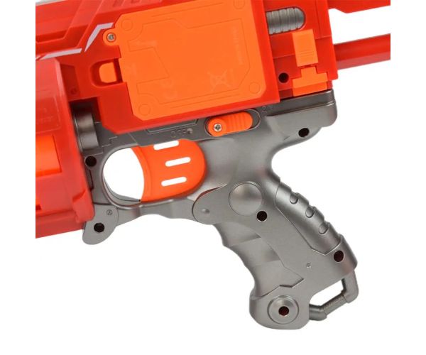 Flames Storm: Pistol electric cu burete gigant roșu cu lumină, magazie rotativă și cartuș 73cm
