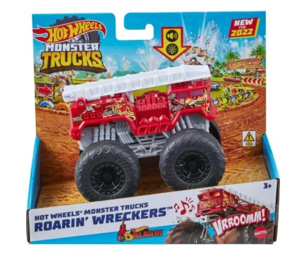 Hot Wheels Monster Trucks: Roarin Wreckers mașină cu efecte de sunete și lumini 1/43 - Mattel