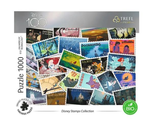 Colecția de timbre Disney 1000 bucăți puzzle - Trefl