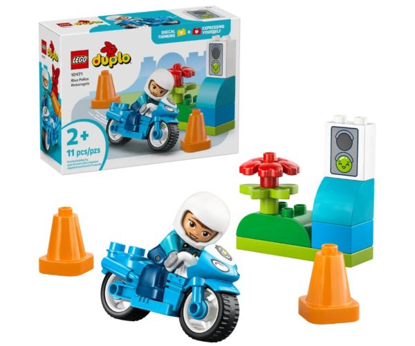 LEGO® DUPLO®: Motocicletă de poliție albastră (10471)