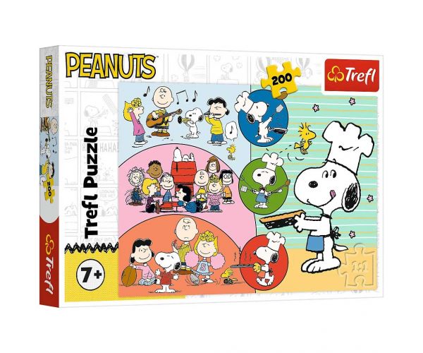 Peanuts Snoopy și prietenii săi puzzle de 200 de piese - Trefl