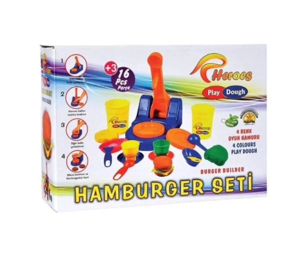 Play-Dough: Set de plastilină de făcut hamburger