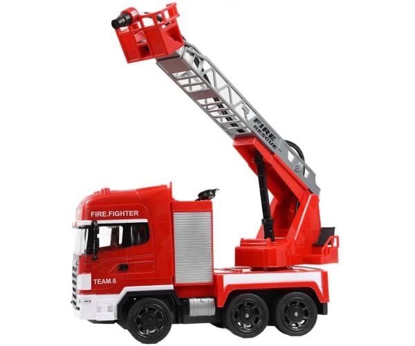 Masina de pompieri cos ridicator telecomandă RC cu tun de apă scară 1/24 27 MHz 30cm