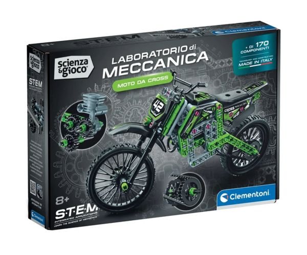 Știință și Joacă: Mecanică asamblabilă X-Treme motocross - Clementoni