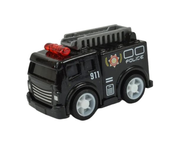 Alloy Car: Mașină de poliție în diverse versiuni 5cm