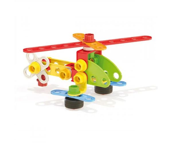Quercetti: Techno Jumbo vehicule set creativ 76 bucăți