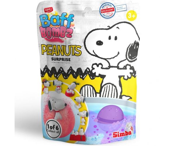 Baff Bombz bombă de baie surpriză cu o figurină Peanuts - Simba Toys