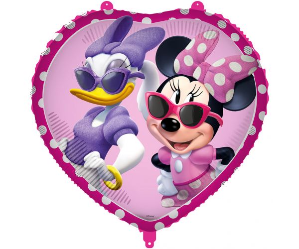 Balon din folie în formă de inimă cu Minnie Mouse, 46 cm