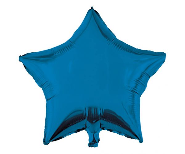 Balon folie în formă de stea – albastru 46cm