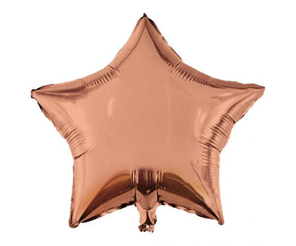 Balon folie în formă de stea – rose gold 46cm