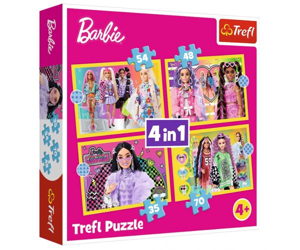 Barbie 4 în 1 puzzle - Trefl