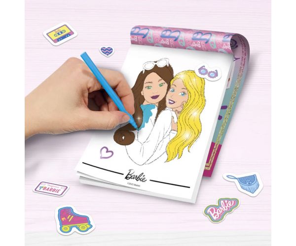 Barbie Caiet de desen cu sclipici - Lisciani