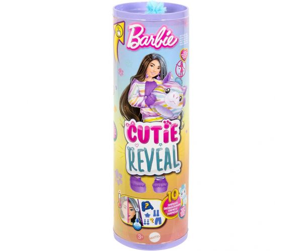 Barbie: Cutie Reveal Păpușă Surpriză - Zebră - Mattel