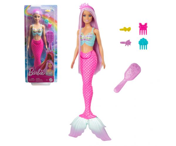 Barbie Dreamtopia: Păpușă cu coafură magică vânzătoare 2024 - Mattel