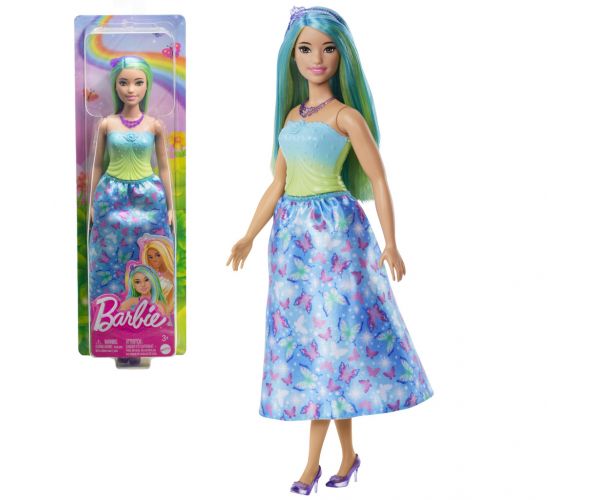 Barbie Dreamtopia: Păpușă prințesă în rochie cu fluturi albaștri - Mattel