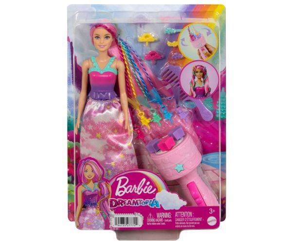 Barbie: Dreamtopia păpușă cu magie pentru păr cu accesorii - Matte