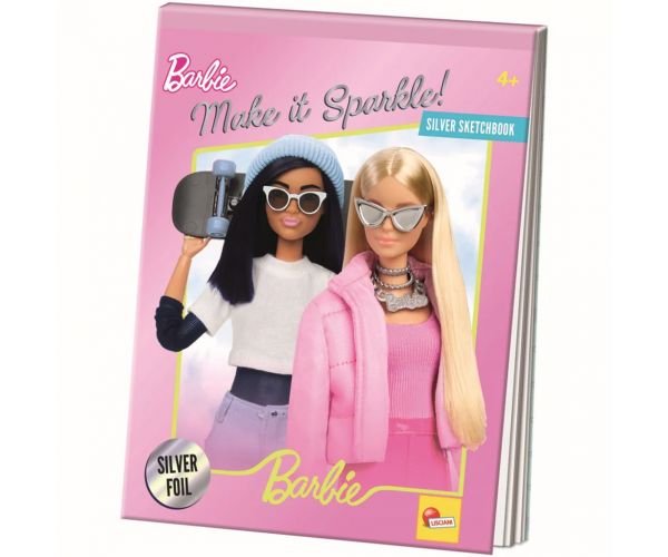 Barbie Make it sparkle! Caiet de desen strălucitor - Lisciani