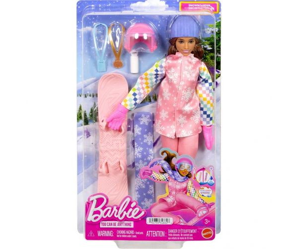 Barbie: Păpușa de carieră a 65-a aniversare - Păpușă snowboarder - Mattel