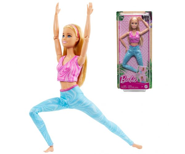 Barbie: Hajlékony jóga baba szőke hajjal - Mattel
