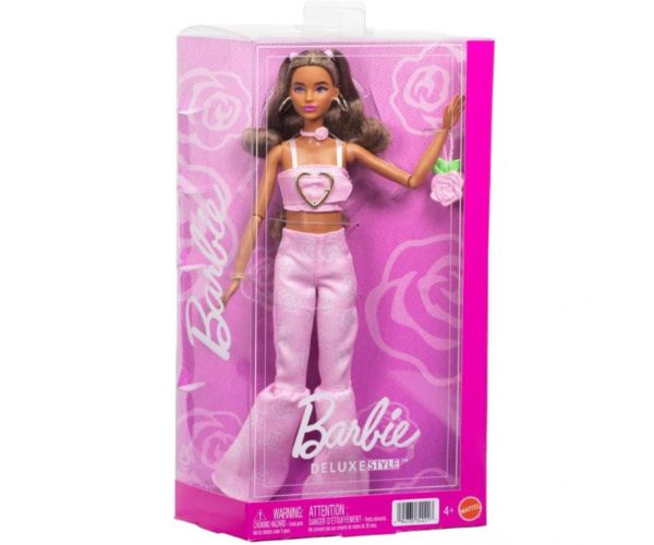 Barbie: Păpușă prietenă la modă în ținută cu model de trandafiri - Mattel