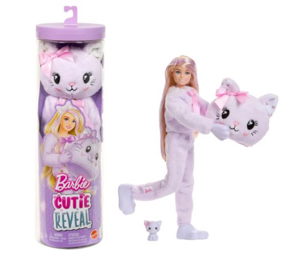 Barbie: Păpușa surpriză Cutie Reveal - Pisică - Mattel