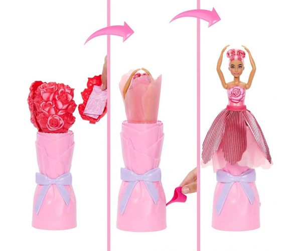 Barbie Reveal: Păpușă surpriză Magia Florilor - Trandafir - Mattel
