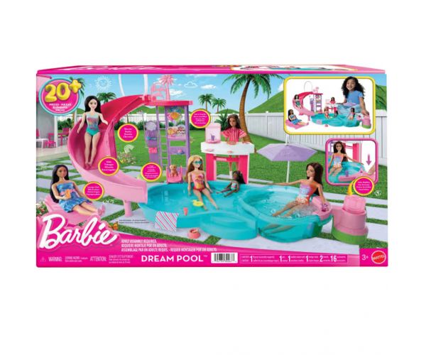 Barbie: Set de joacă petrecere la piscină Dream Pool - Mattel