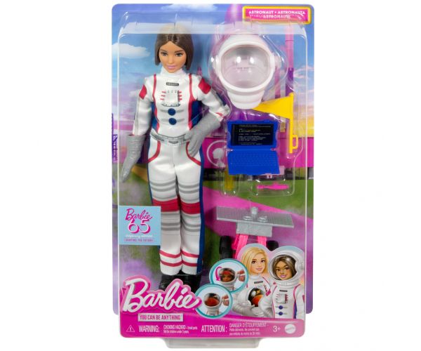 Barbie: Set de joc pentru cariera de 65 de ani - Păpușă astronaut cu accesorii - Mattel