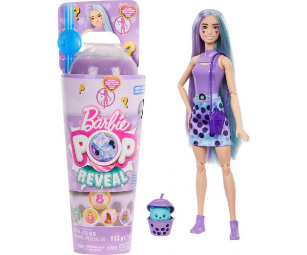 Barbie: Slime Reveal Petrecere cu Baloane Păpușă Mov - Mattel