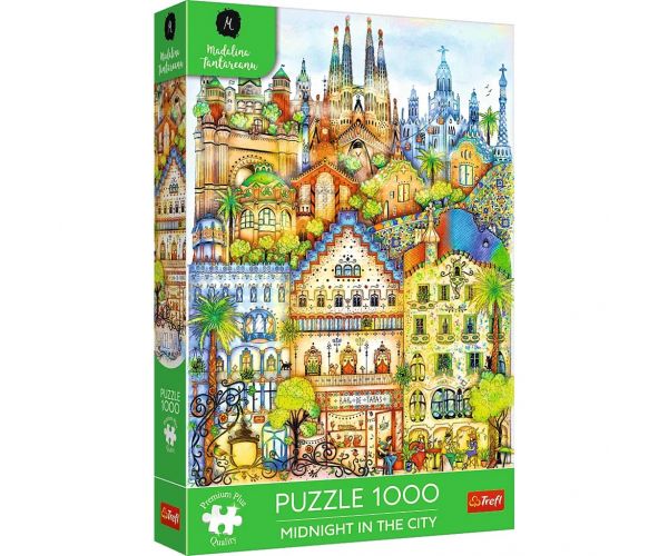 Barcelona la miezul nopții puzzle de 1000 de piese Prémium plus quality - Trefl