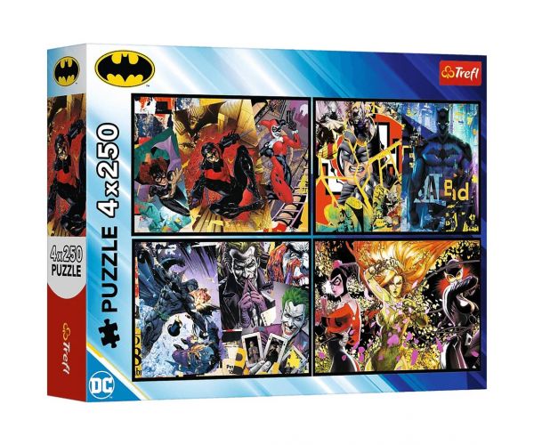 Batman Gotham hősei és gonosztevői 4x250db-os puzzle - Trefl