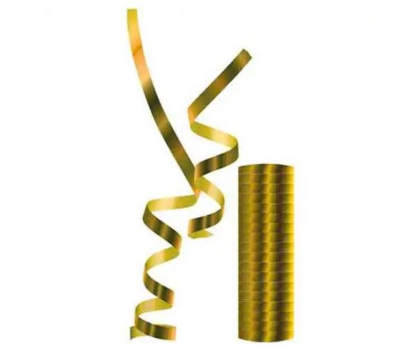 Serpentin culoare metal auriu 18 bucăţi