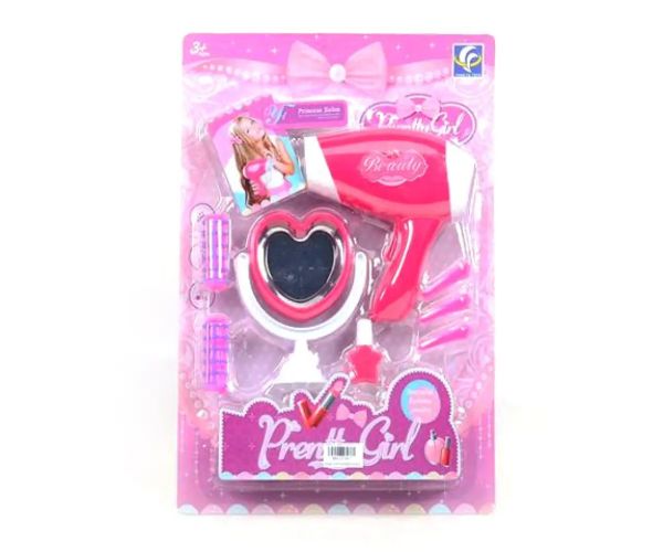 Pretty Girl pink set de înfrumusețare cu uscător de păr electronică