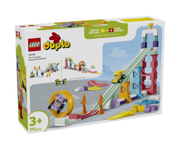 LEGO® DUPLO®: 3 în 1 săritori și vehicule creative (10478)