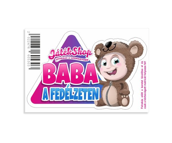 Baba a fedélzeten matrica