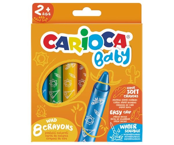 Lemosható extra puha Baby zsírkréta szett 8db - Carioca