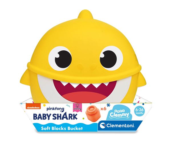 Baby Shark cuburi de construcție în suport - Clementoni
