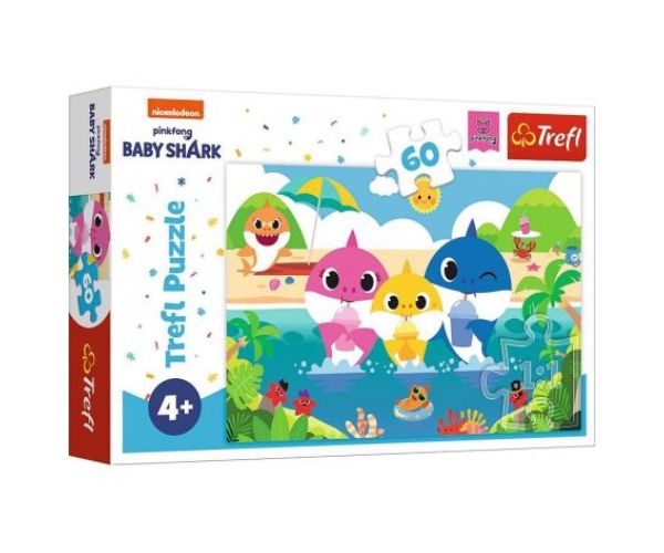 Baby Shark: Familia în vacanță - Împreună echipa 60 bucăți puzzle - Trefl