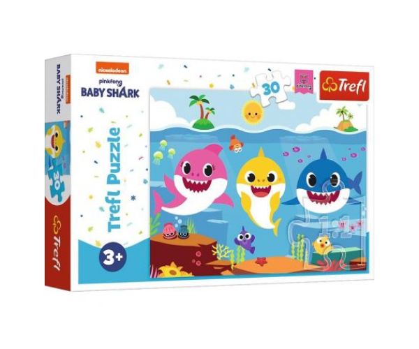 Baby Shark: Lumea de sub apă 30 bucăți puzzle - Trefl