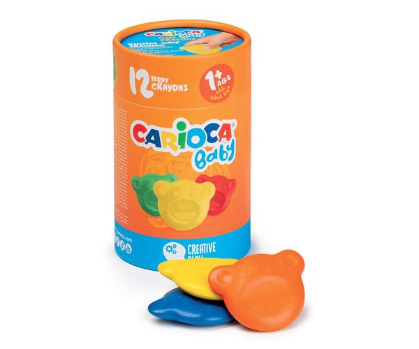 Maci formájú Baby Teddy 12 db-os zsírkréta szett - Carioca