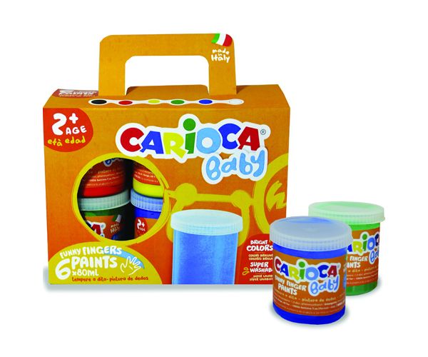 Baby lemosható ujjfesték 6db-os szett - Carioca